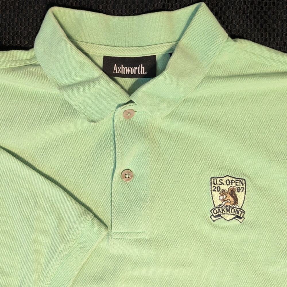 US Open Golf 2007 Men’s Golf Green Polo Shirt Size XL Oakmont Country Club